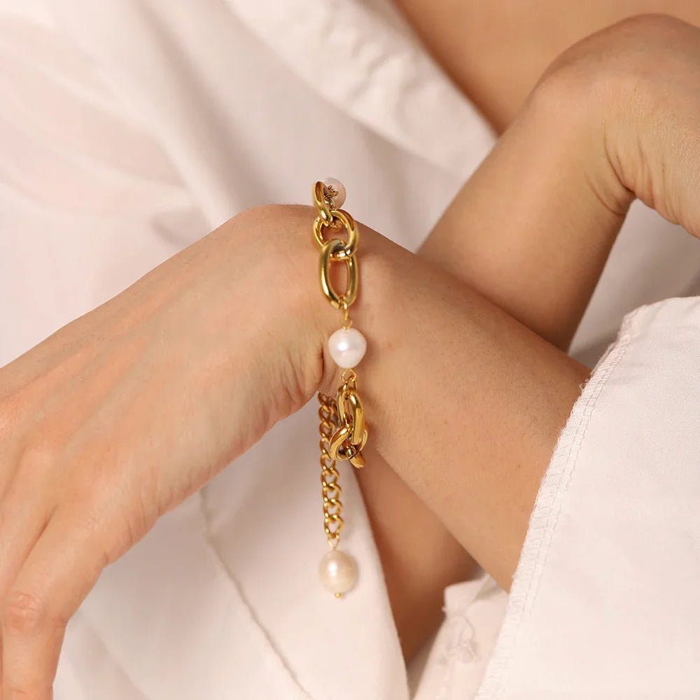 [Royal&Vicky]Ysabel Chunky Freshwater Pearl Bracelet