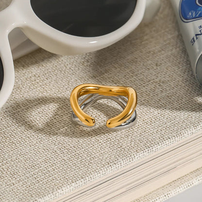 [Royal&Vicky]Deanna Gold Verflochtener Ring