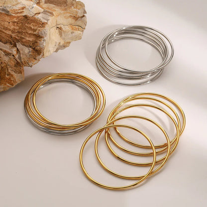 [Royal&Vicky]Shannon Gold Bangle Set
