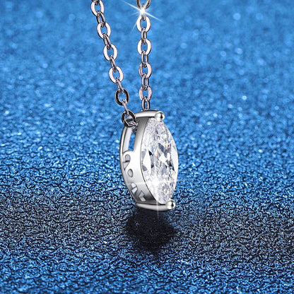 [Royal&Vicky]SOPHISTICATED MARQUISE-CUT MOISSANITE PENDANT NECKLACE