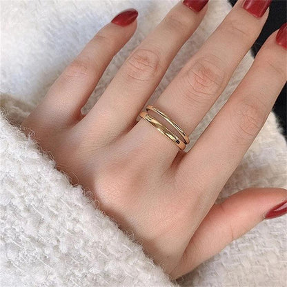 [Royal&Vicky]Olivia Geschichteter Goldring