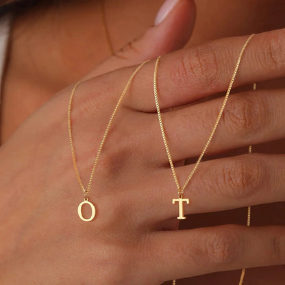 [Royal&Vicky]Therese Letter Initial Gold Necklace