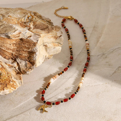 [Royal&Vicky]Sierra Tiger Eye Beads Necklace