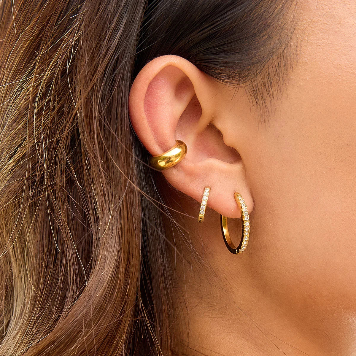[Royal&Vicky]Krisha Contemporary Hoop Set