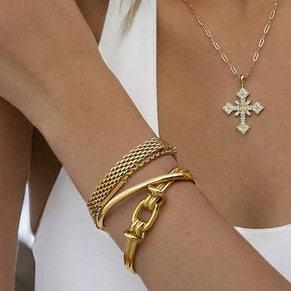 [Royal&Vicky]Luce Gold Knot Armreif