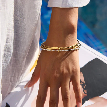 [Royal&Vicky]Quinley Armband mit gestapelten Diamanten