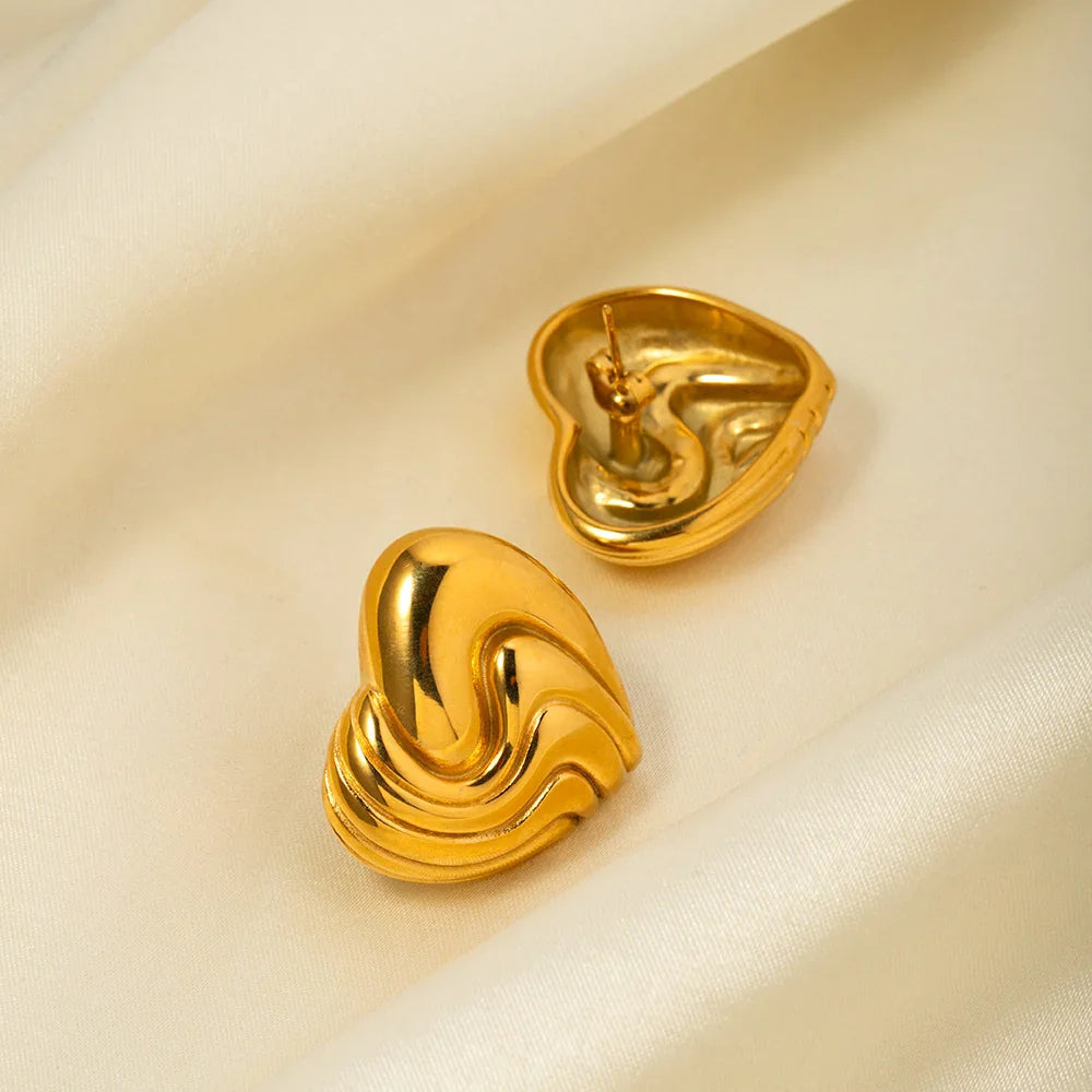 [Royal&Vicky] Milena Herz-Goldohrringe
