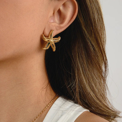 [Royal&Vicky]Aquatta Gold Starfish Earrings