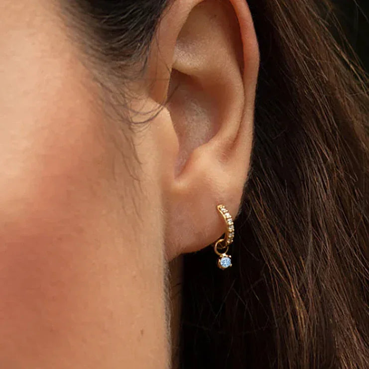 [Royal&Vicky]Blake Reversible Diamond Hoops