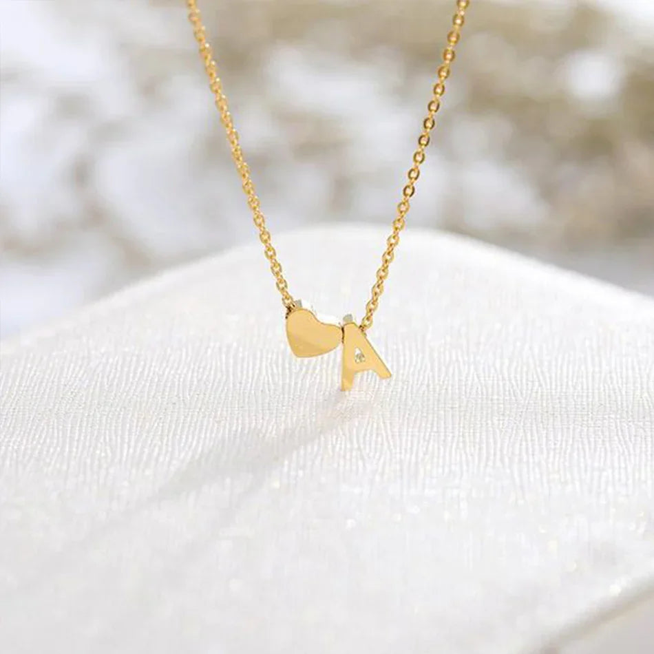 [Royal&Vicky]Ria Initial Letter Gold Necklace