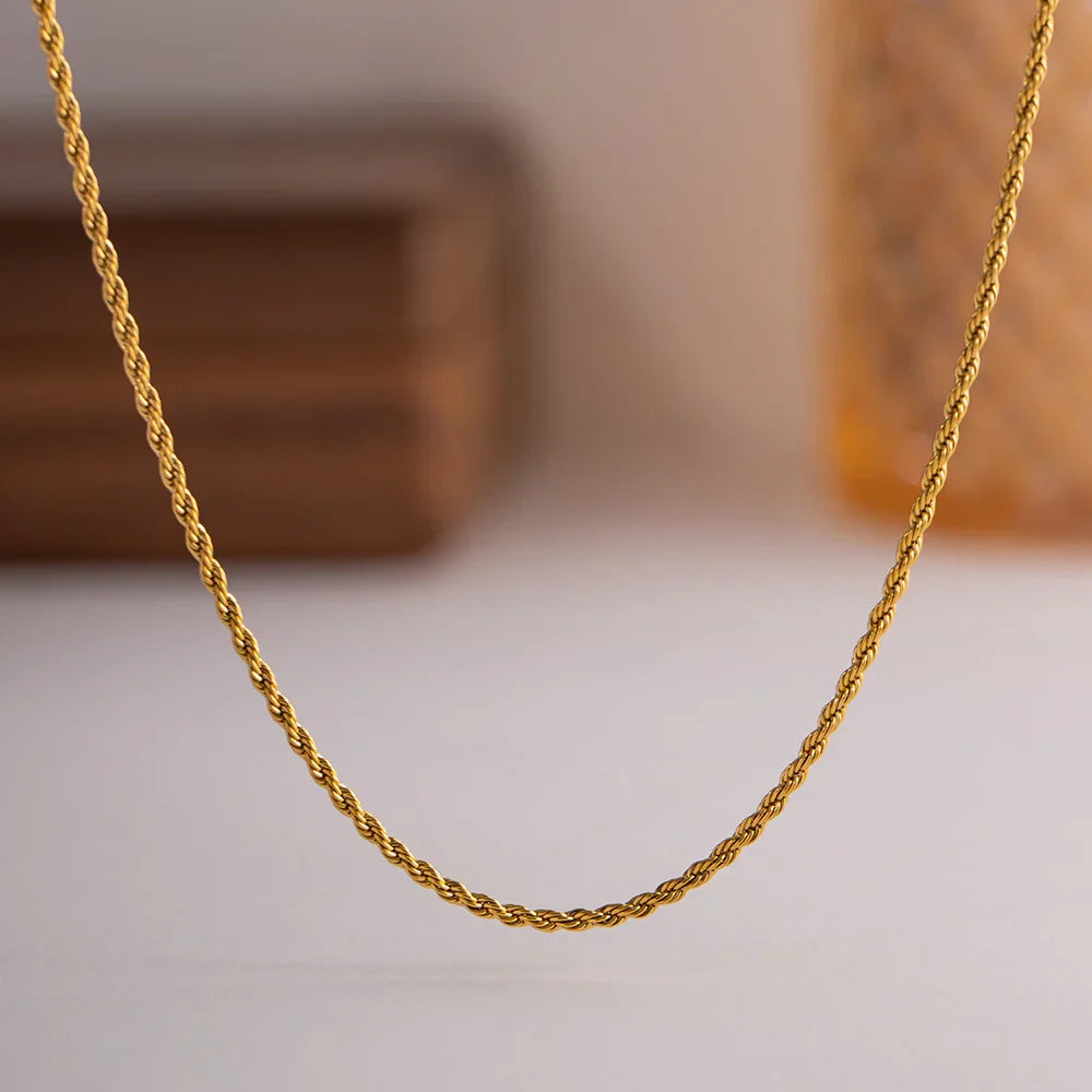 [Royal&Vicky]Calle Seilketten-Halskette in Gold