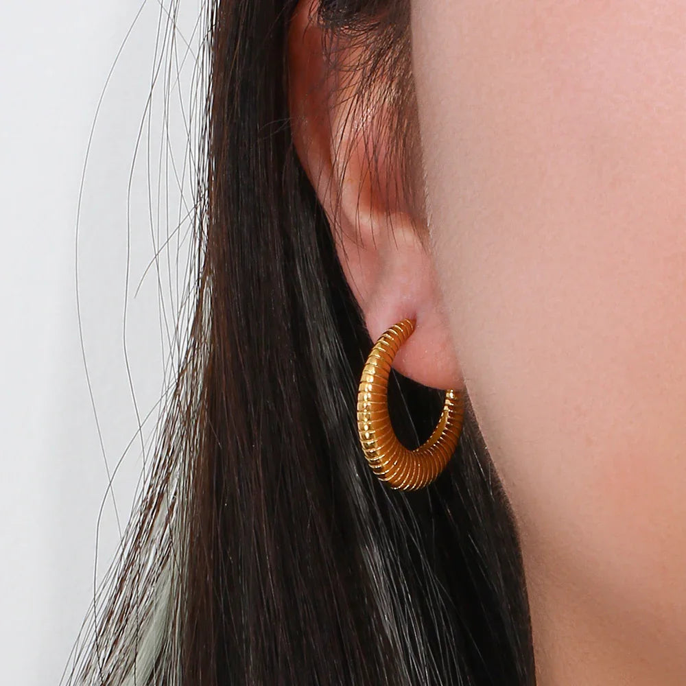 [Royal&Vicky]Bailey Hoop Earrings