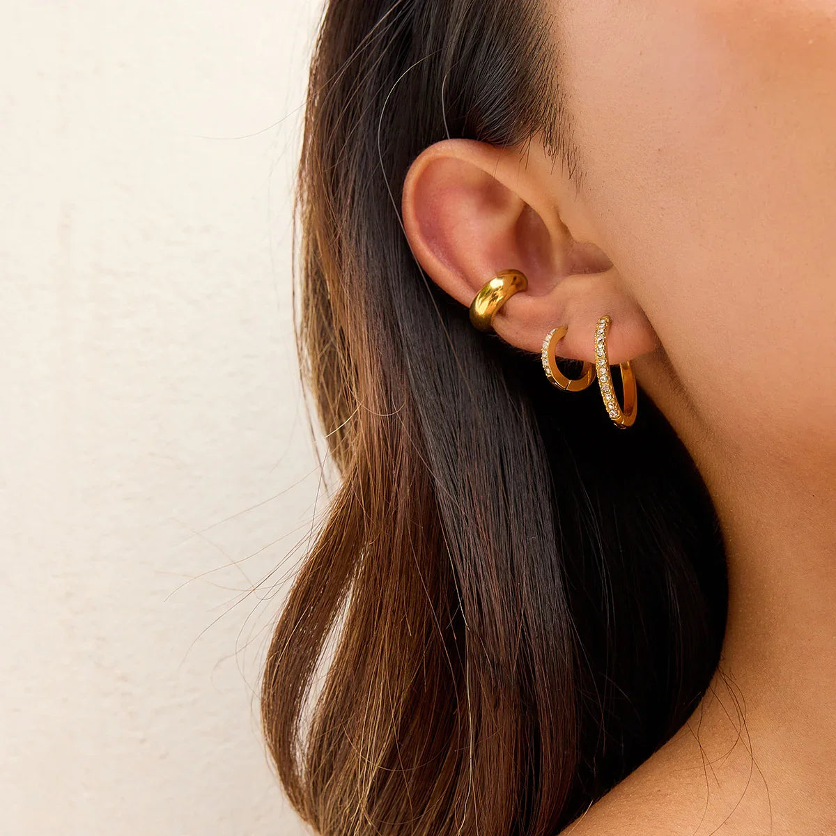 [Royal&Vicky]Krisha Contemporary Hoop Set
