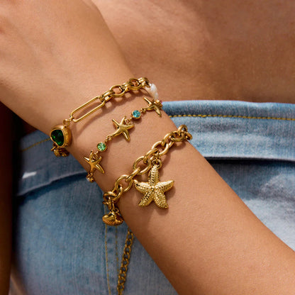 [Royal&Vicky]Kristine Golden Starfish Bracelet