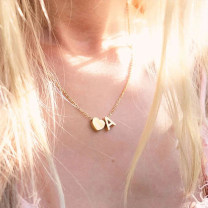 [Royal&Vicky]Ria Initial Letter Gold Necklace