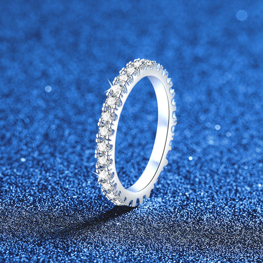 [Royal&Vicky]DAINTY 0.87CT FULL ETERNITY MOISSANITE RING
