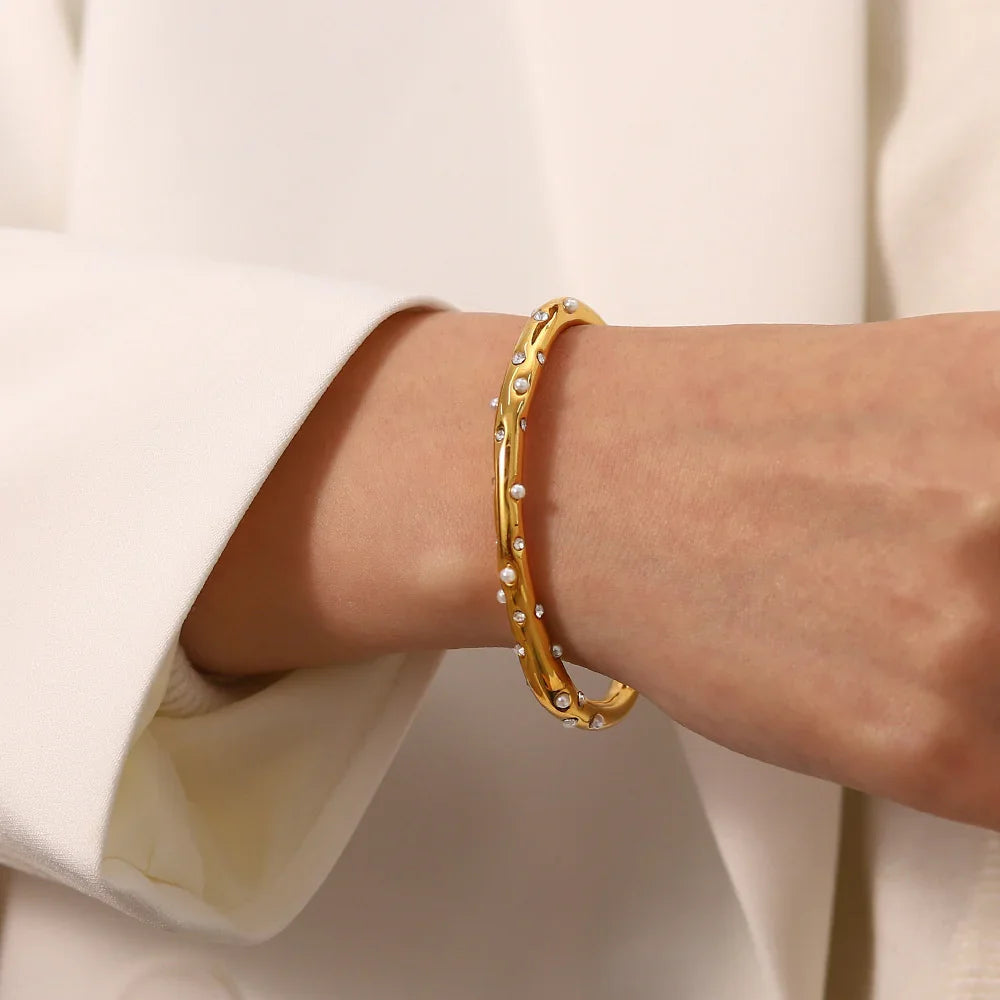 [Royal&Vicky]Corisande Gold Bangle