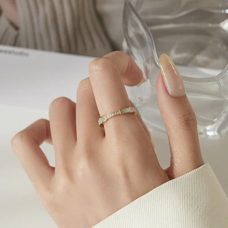 [Royal&Vicky]Gabrielle Goldring mit Diamant-Imitat