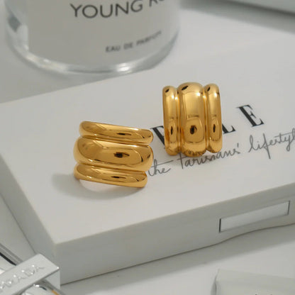 [Royal&Vicky]Angela Gold Arch Earrings