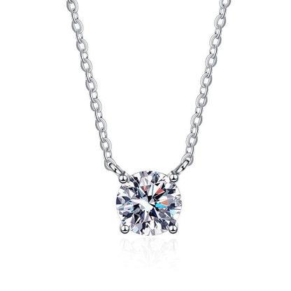 [Royal&Vicky]CLASSIC FOUR-PRONG SOLITAIRE MOISSANITE NECKLACE
