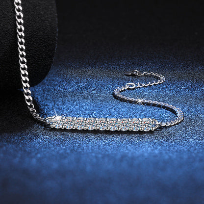 [Royal&Vicky]SMILING CURVE MOISSANITE BRACELET