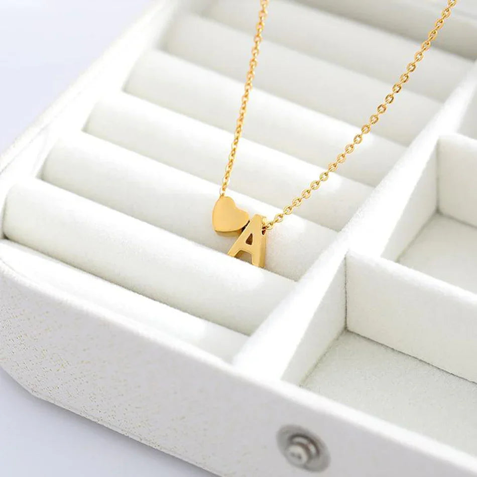 [Royal&Vicky]Ria Initial Letter Gold Necklace