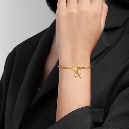 [Royal&Vicky]Amalia Geburtsstein Kreuz Armband