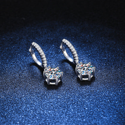 [Royal&Vicky]CLASSIC 6-PRONG MOISSANITE DROP EARRINGS