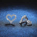 [Royal&Vicky]SPARKLING HEART-SHAPED MOISSANITE STUD EARRINGS