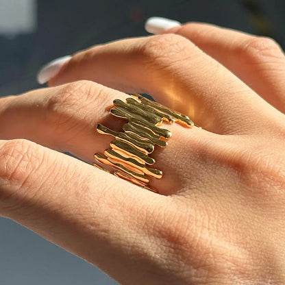 [Royal&Vicky]Zoella Abstract Gold Ring