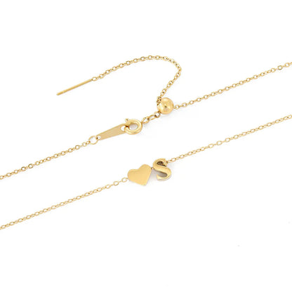 [Royal&Vicky]Ria Initial Letter Gold Necklace