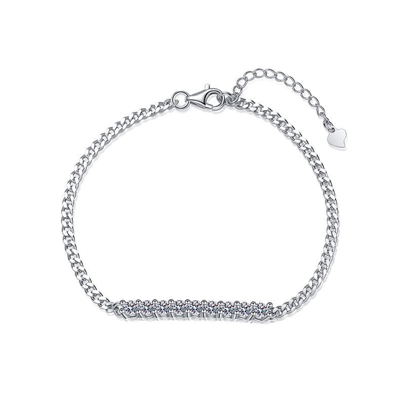 [Royal&Vicky]SMILING CURVE MOISSANITE BRACELET