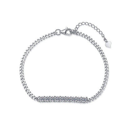 [Royal&Vicky]SMILING CURVE MOISSANITE BRACELET