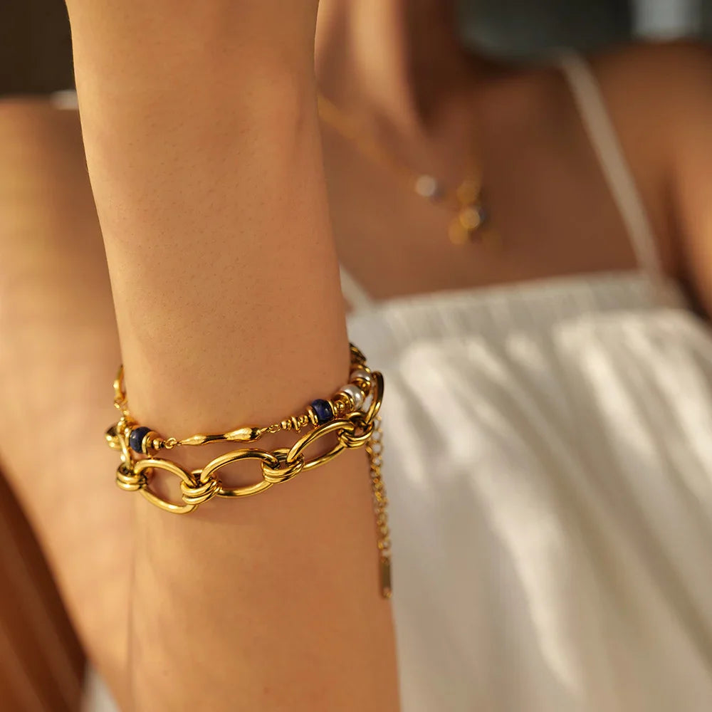 [Royal&Vicky]Quintessa Mehrreihiges Perlenarmband