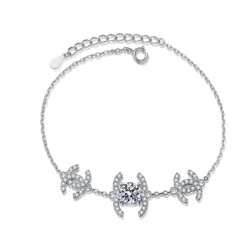 [Royal&Vicky]CLASSIC INTERLOCKING MOISSANITE BRACELET