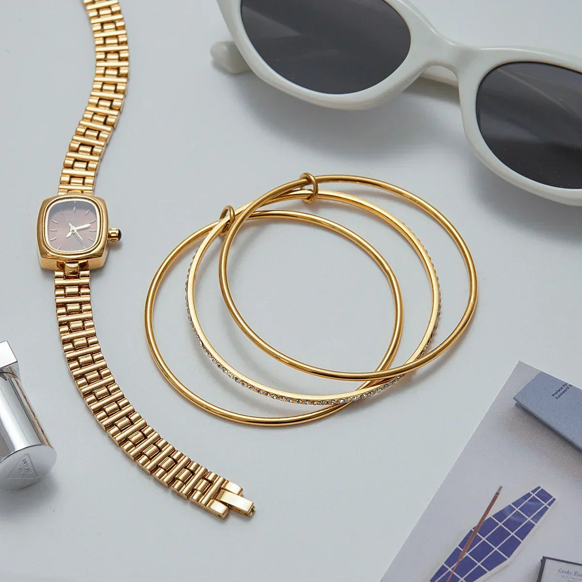 [Royal&Vicky]Quinley Armband mit gestapelten Diamanten