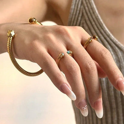 [Royal&Vicky]Thea Gold Bracelet