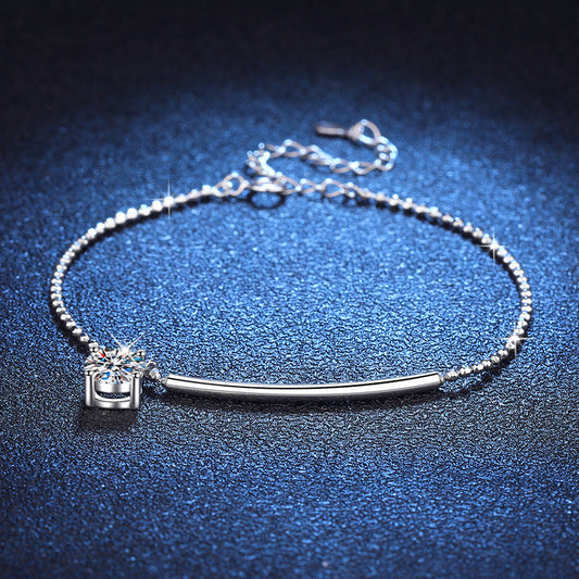 [Royal&Vicky]ELEGANT HALF-MOON CURVE MOISSANITE BRACELET