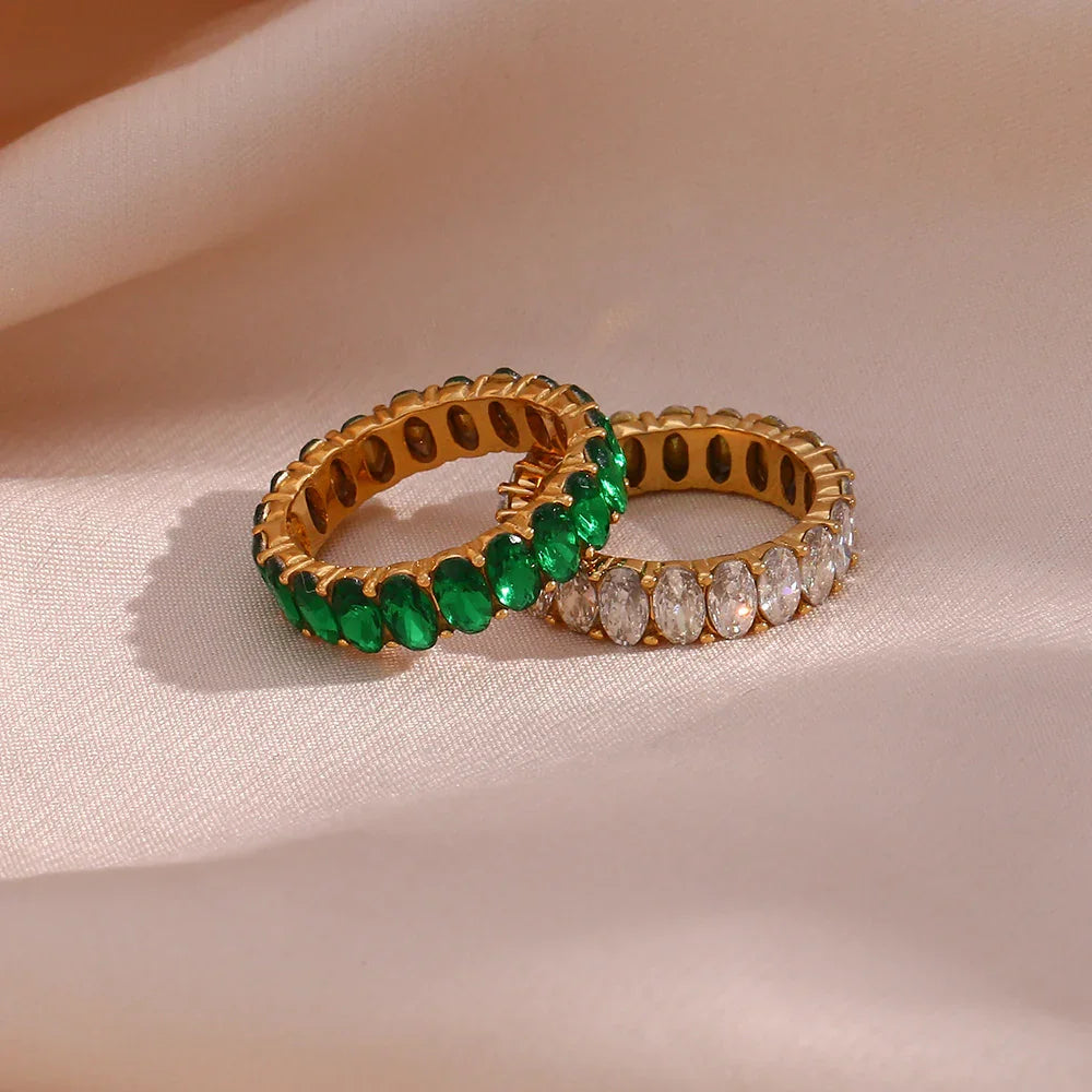 [Royal&Vicky]Antoinette Diamond Simulant Goldring
