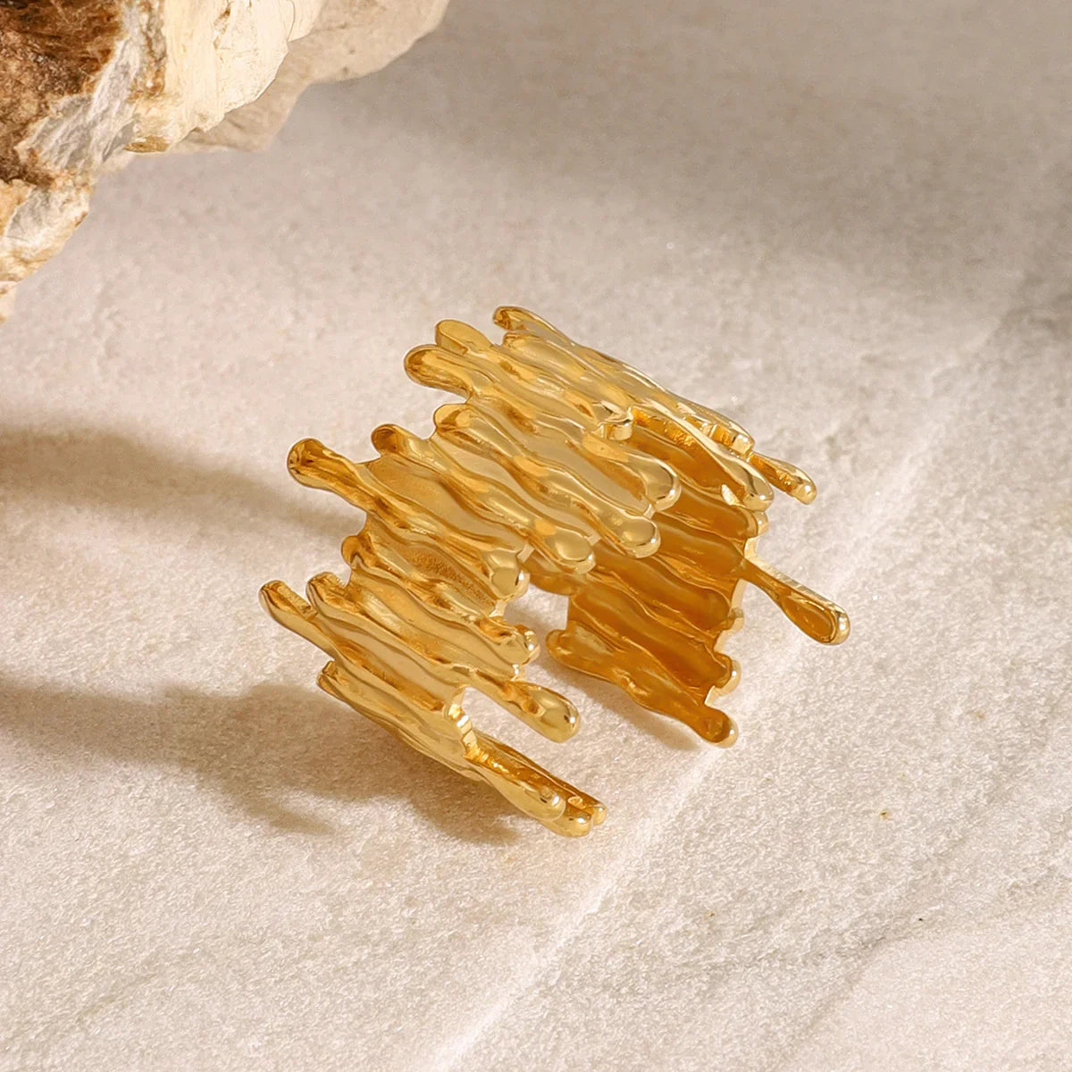 [Royal&Vicky]Zoella Abstract Gold Ring