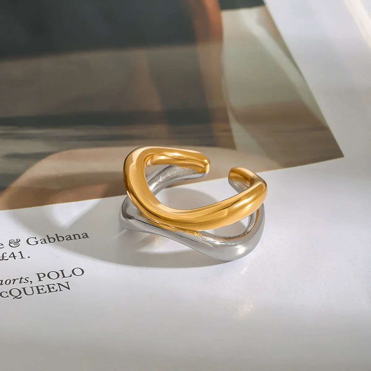 [Royal&Vicky]Deanna Gold Verflochtener Ring