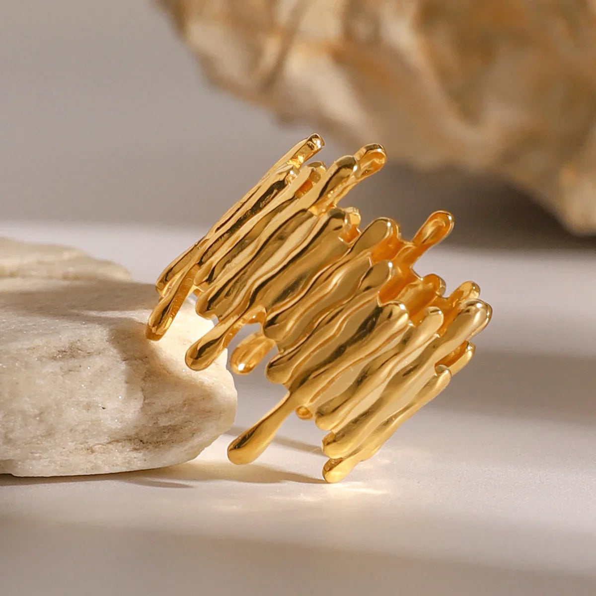 [Royal&Vicky]Zoella Abstract Gold Ring