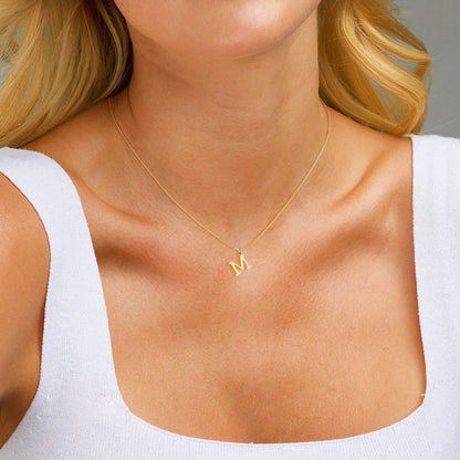 [Royal&Vicky]Therese Letter Initial Gold Necklace