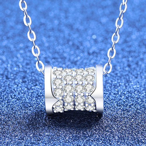 [Royal&Vicky]FULL-PAVE "HOURGLASS" MOISSANITE NECKLACE