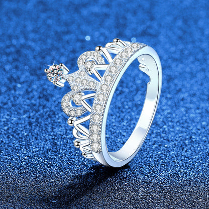 [Leaves]DREAMY CROWN モアッサナイトリング – 1.2カラット エレガントプリンセススタイル