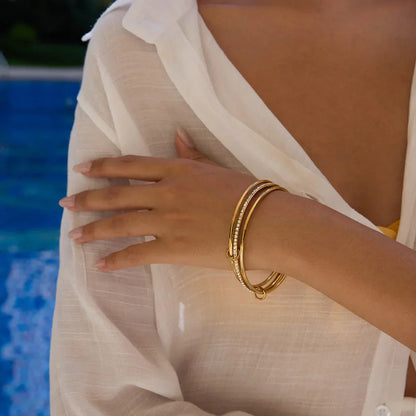 [Royal&Vicky]Quinley Armband mit gestapelten Diamanten