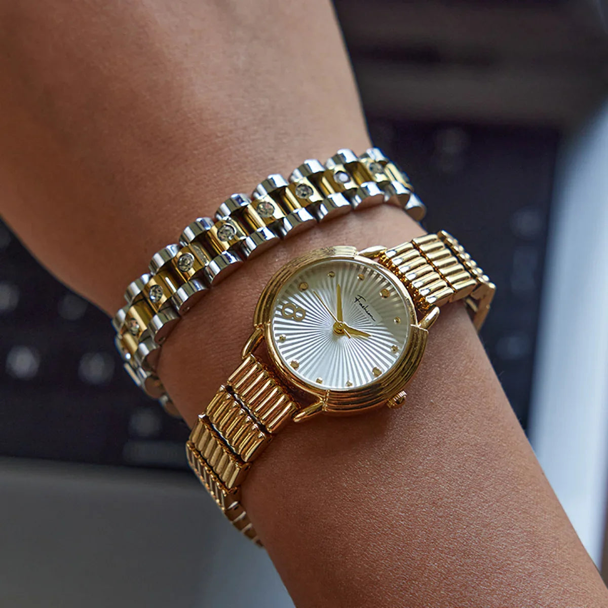 [Royal&Vicky]Gold-Uhrenarmband-Armband