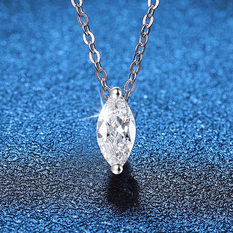 [Royal&Vicky]SOPHISTICATED MARQUISE-CUT MOISSANITE PENDANT NECKLACE