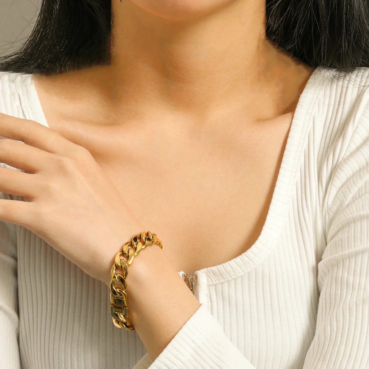 [Royal&Vicky]Kayle Gold Chain Bracelet