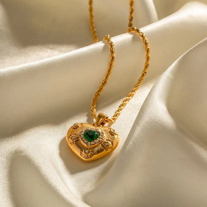 {"[Royal&Vicky]Caelus Gold Heart Necklace"}